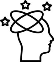 Dizzy Line Icon Design vector