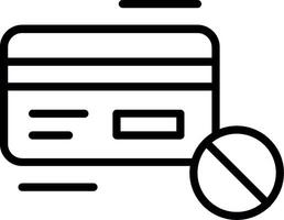 No Money Line Icon Design vector