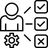 Decision marker Line Icon Design vector