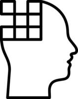 Dementia Line Icon Design vector