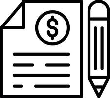 File And Pencil Line Icon Design vector