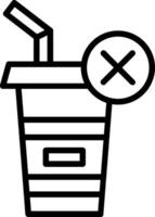Plastic Cup Line Icon Design vector