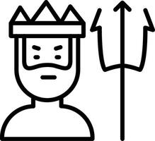 Poseidon Line Icon Design vector