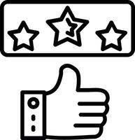 Rating Line Icon Design vector