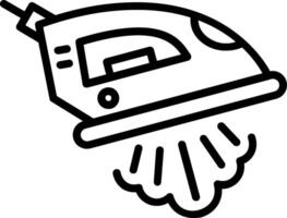 Steam Iron Line Icon Design vector