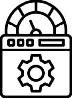Bandwidth Line Icon Design vector