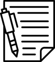 Notes Line Icon Design vector
