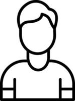 Man Line Icon Design vector
