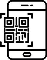 Qr Code Scan Line Icon Design vector