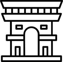 Arc De Triomphe Line Icon Design vector
