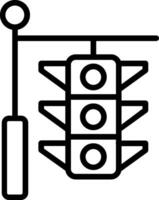 Traffic Light Line Icon Design vector