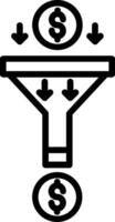 Sales Pipeline Line Icon Design vector
