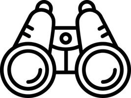 Binoculars Line Icon Design vector