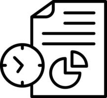 Data analysis Line Icon Design vector