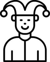 Jester Line Icon Design vector