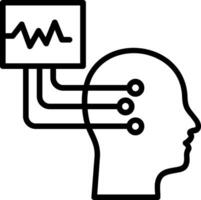 Eeg Line Icon Design vector