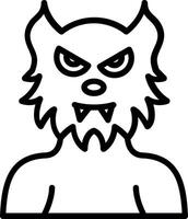 Werewolf Line Icon Design vector