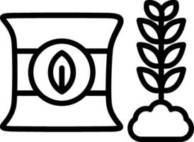 Grain Line Icon Design vector