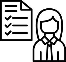 Daily tasks Line Icon Design vector