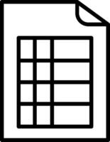 Excel Line Icon Design vector