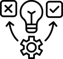 Hypothesis Line Icon Design vector
