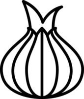 Onion Line Icon Design vector