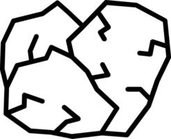Rock Line Icon Design vector