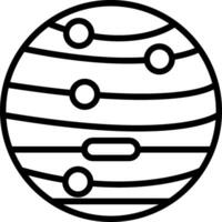 Jupiter Line Icon Design vector