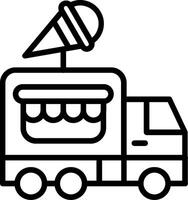 Ice Cream Truck Line Icon Design vector