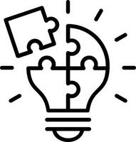 Problem solving Line Icon Design vector