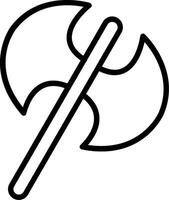 Labrys Line Icon Design vector