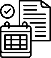 Scheduling Line Icon Design vector
