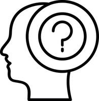 Question Line Icon Design vector