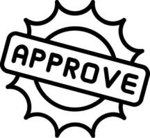 Approve Line Icon Design vector