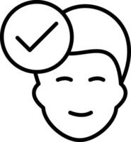 Authentication Line Icon Design vector
