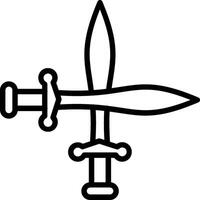 Sword Line Icon Design vector