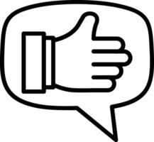 Like Line Icon Design vector