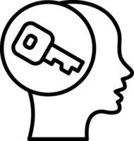 Key Line Icon Design vector