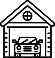 Garage Line Icon Design vector