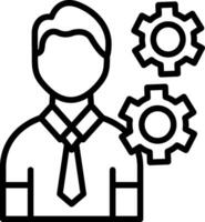Management Line Icon Design vector