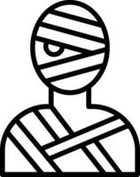 Mummy Line Icon Design vector