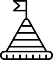 Traffic Cone Line Icon Design vector