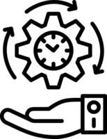 Time Management Line Icon Design vector