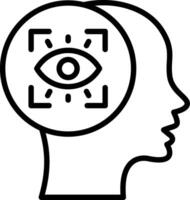 Vision Line Icon Design vector
