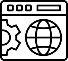 Web optimization Line Icon Design vector