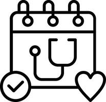 Doctor appointment Line Icon Design vector