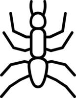 Ant Line Icon Design vector