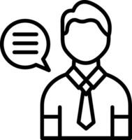 Assistant Line Icon Design vector