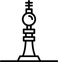 Fernsehturm Berlin Line Icon Design vector