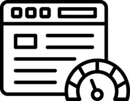 Website speed Line Icon Design vector